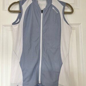 Sugoi Sleeveless Cycling Jersey – XS – Light Blue & White – Performance Fit